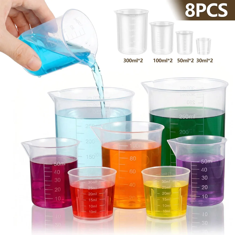 Plastic Cup 50Pcs - Ensemble de 8 tasses à mesurer