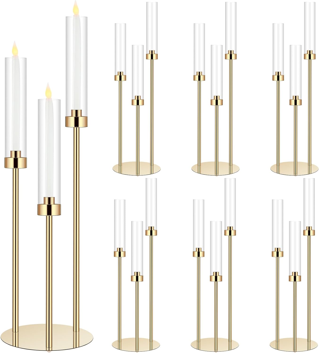 Centerpiece Stick - 1 ensemble de bougeoirs en acrylique,