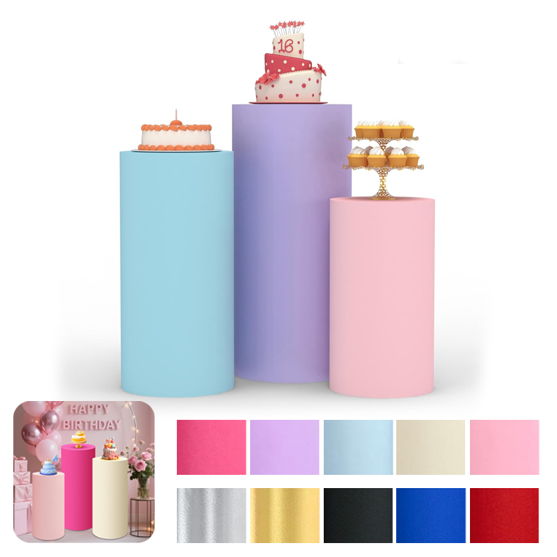 Dessert Table Backdrop - Couvertures blanches de support de cylindre