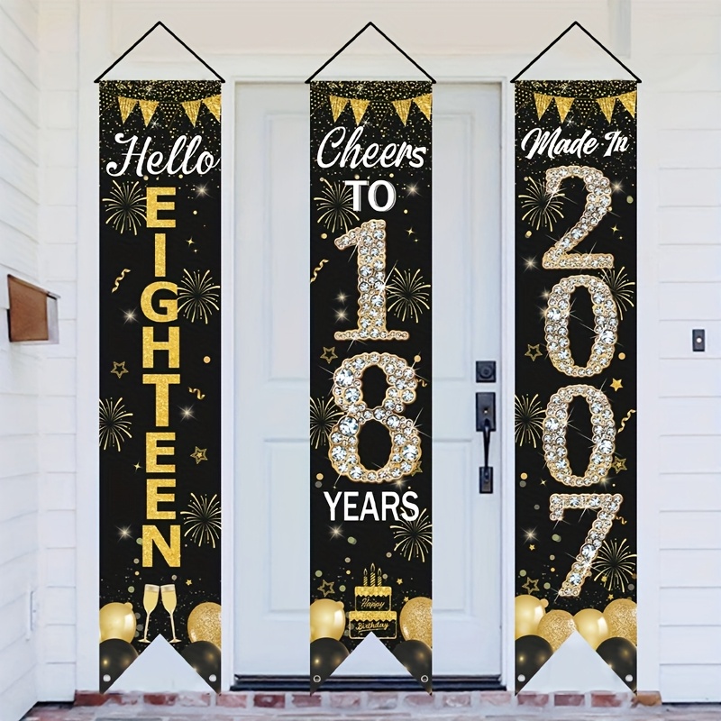 Party Banner Gold - Ensemble de 3 bannières de porte