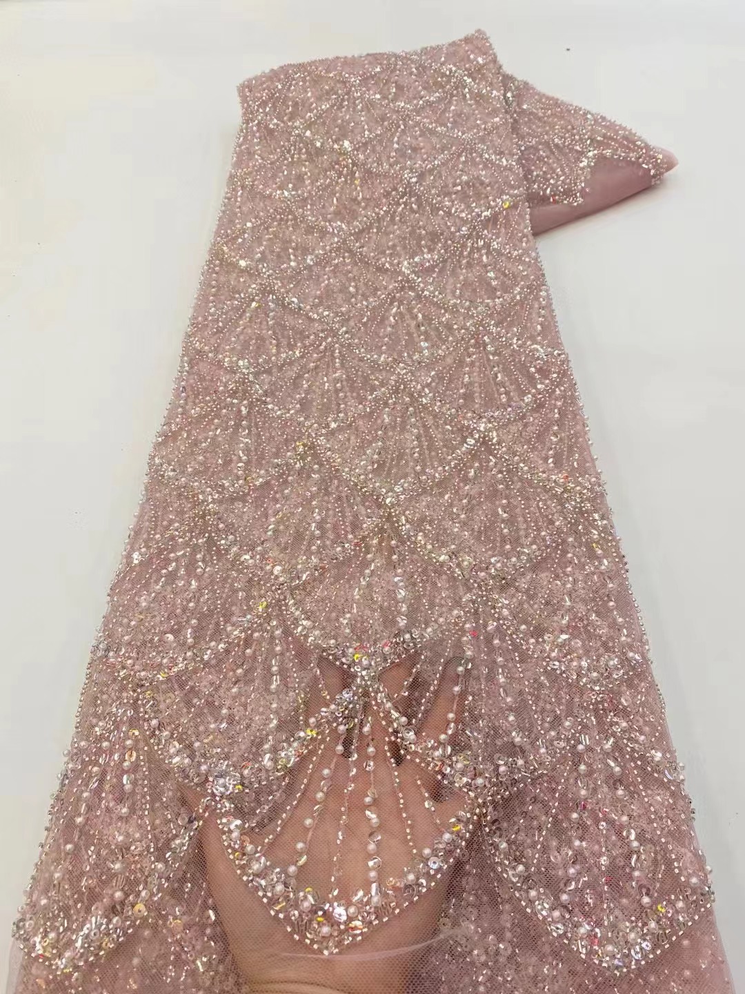 Glitter Tablecloth - Tissu en dentelle de tulle africain