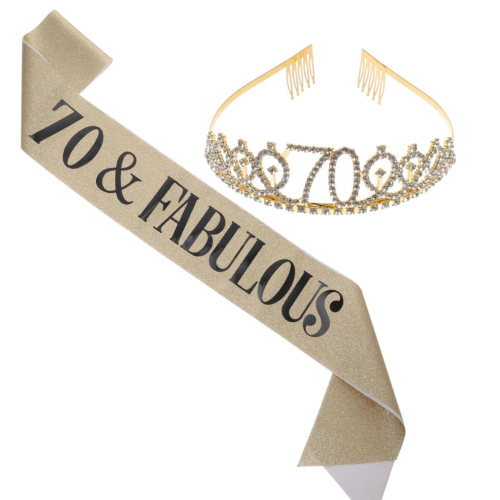 Birthday Sash Glitter - Ensemble de couronne d'anniversaire avec ceinture