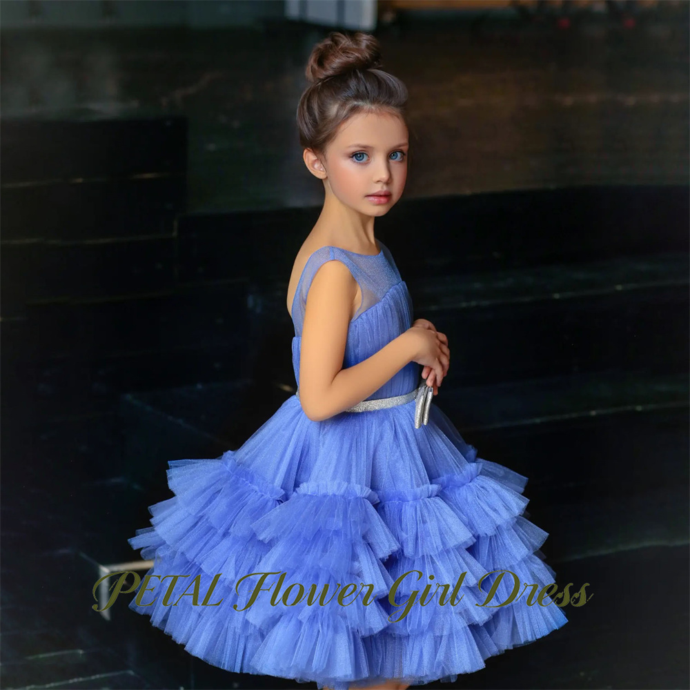 Birthday Sash Glitter - Robe de princesse bleue sans manches