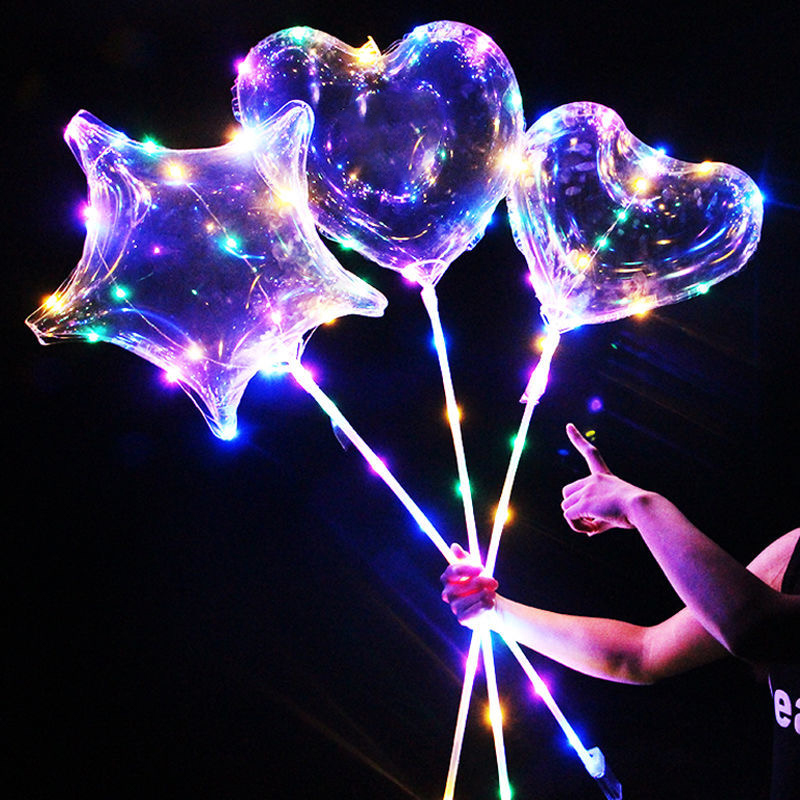 Led Balloon Light - 1 ensemble de ballons transparents à