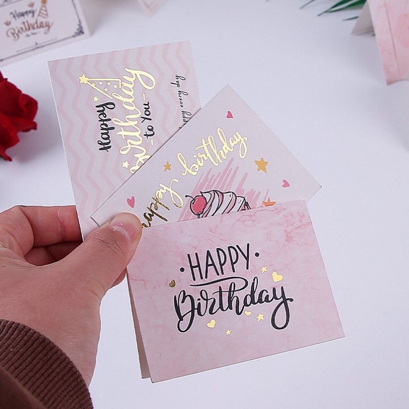 Party Event Supplier - 100 cartes de vœux pliables dorées