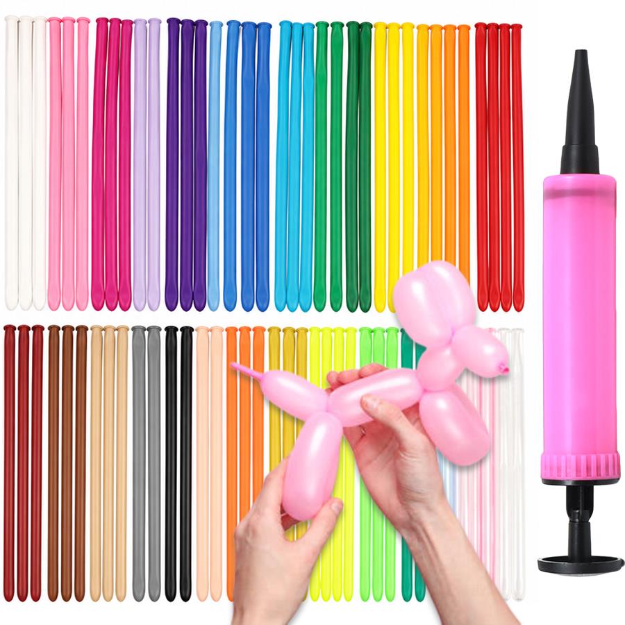 Balloon Pump Hand - Lot de 101/201 ballons longs avec