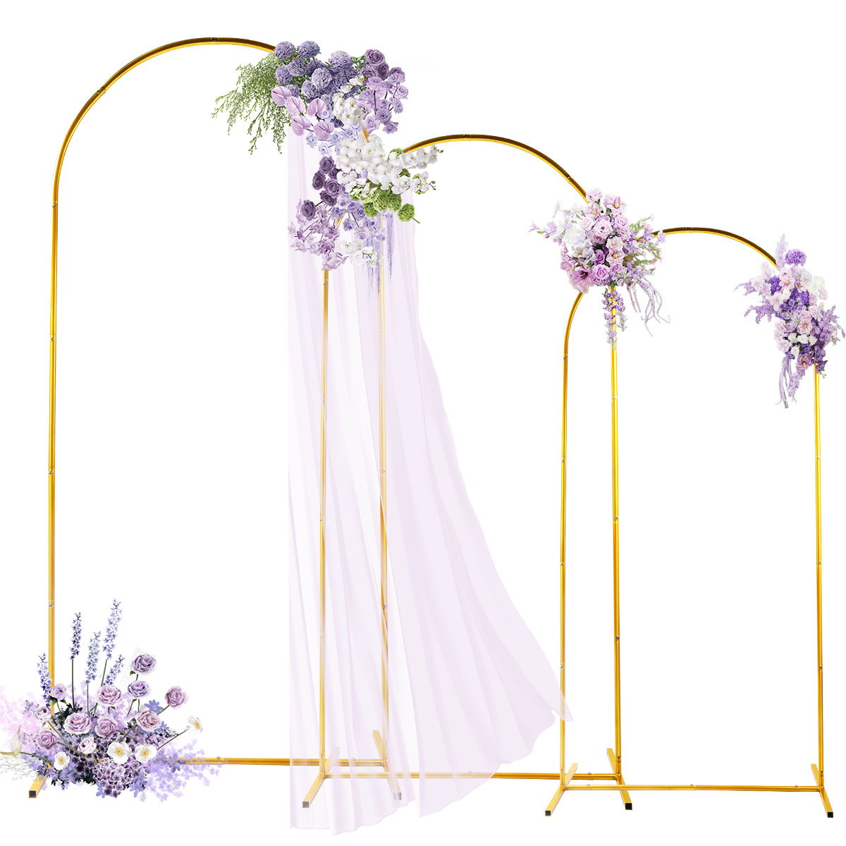 Balloon Arch Kit - Kits d'arc en métal doré, support