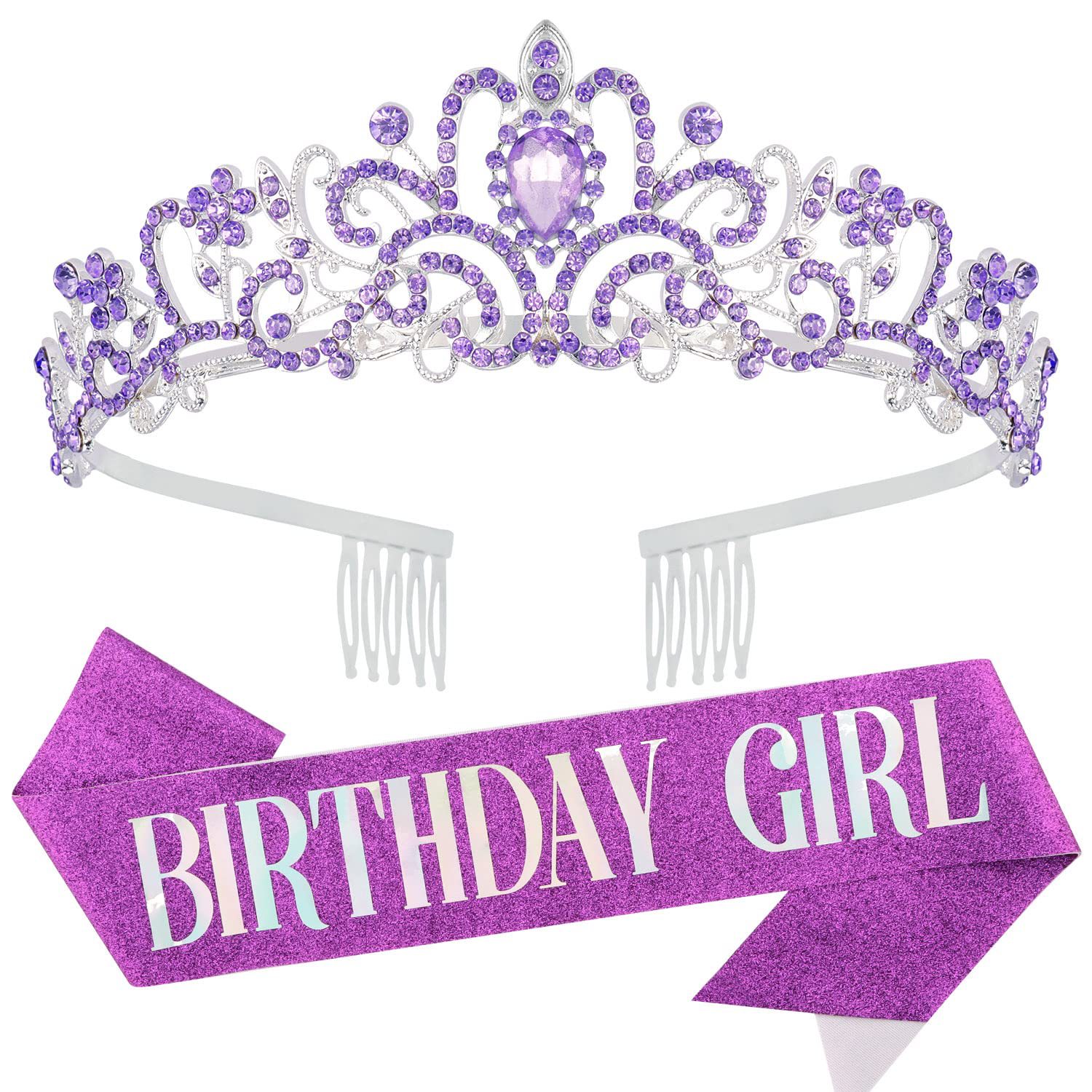 Ensemble couronne et écharpe d - Birthday Sash Glitter avis et prix