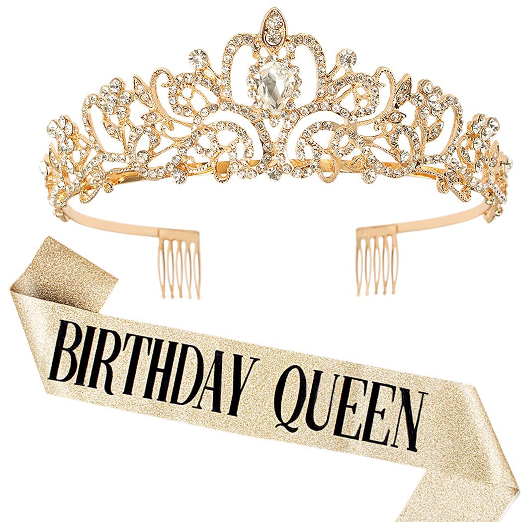 Ensemble couronne et écharpe d - Birthday Sash Glitter avis et prix