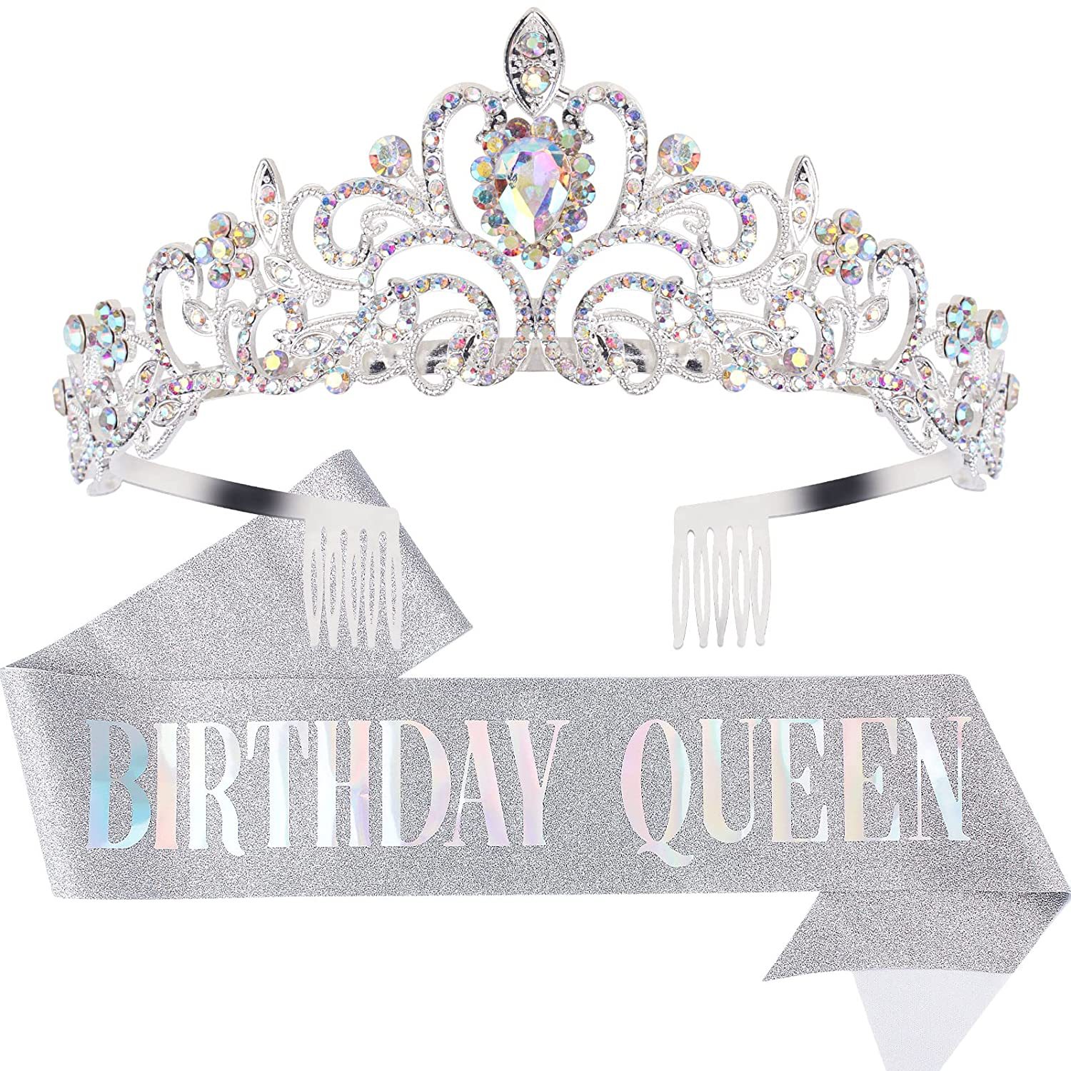 Ensemble couronne et écharpe d - Birthday Sash Glitter avis et prix