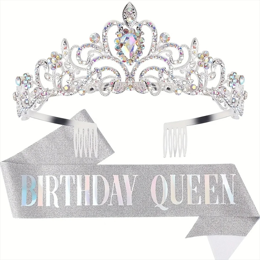 Lot de 2 couronnes et écharpes - Birthday Sash Glitter avis et prix
