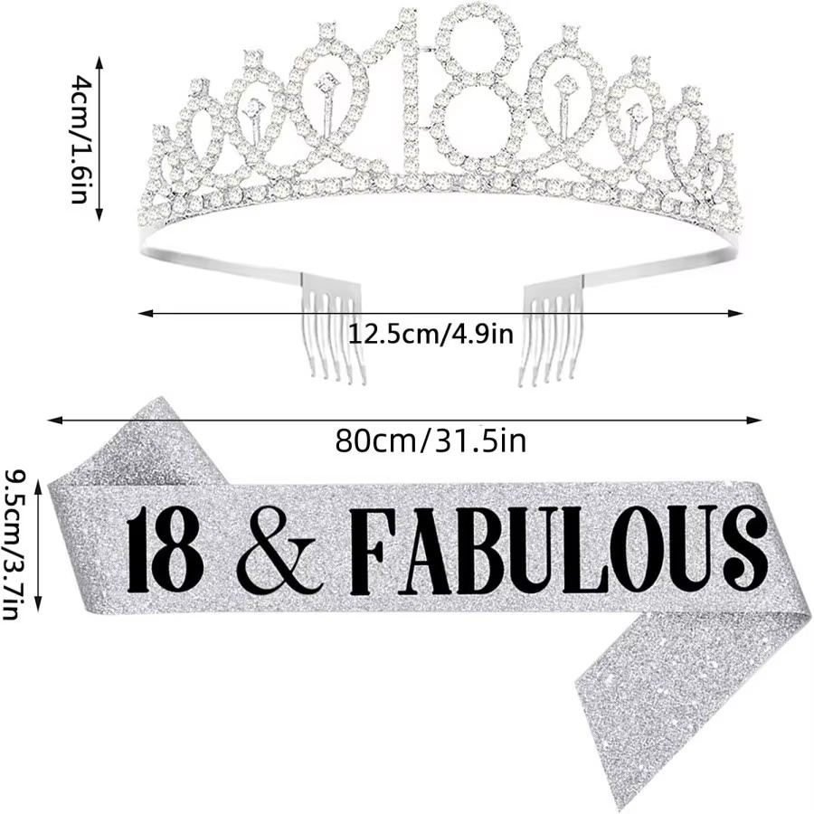 Couronne de Tiara Scintillante - Birthday Sash Glitter avis et prix