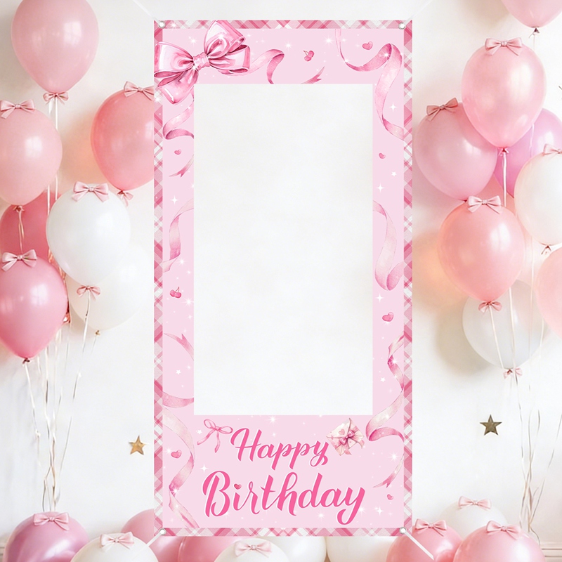 Cadre photo rose avec nœud, to - Photo Booth Frame avis et prix