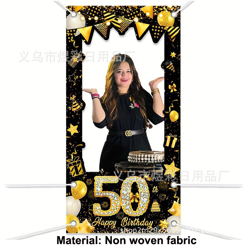 Décoration 50e Anniversaire No - Party Banner Gold avis et prix