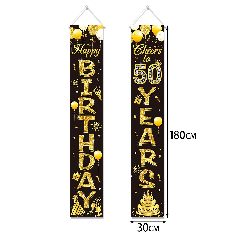 Décoration 50e Anniversaire No - Party Banner Gold avis et prix