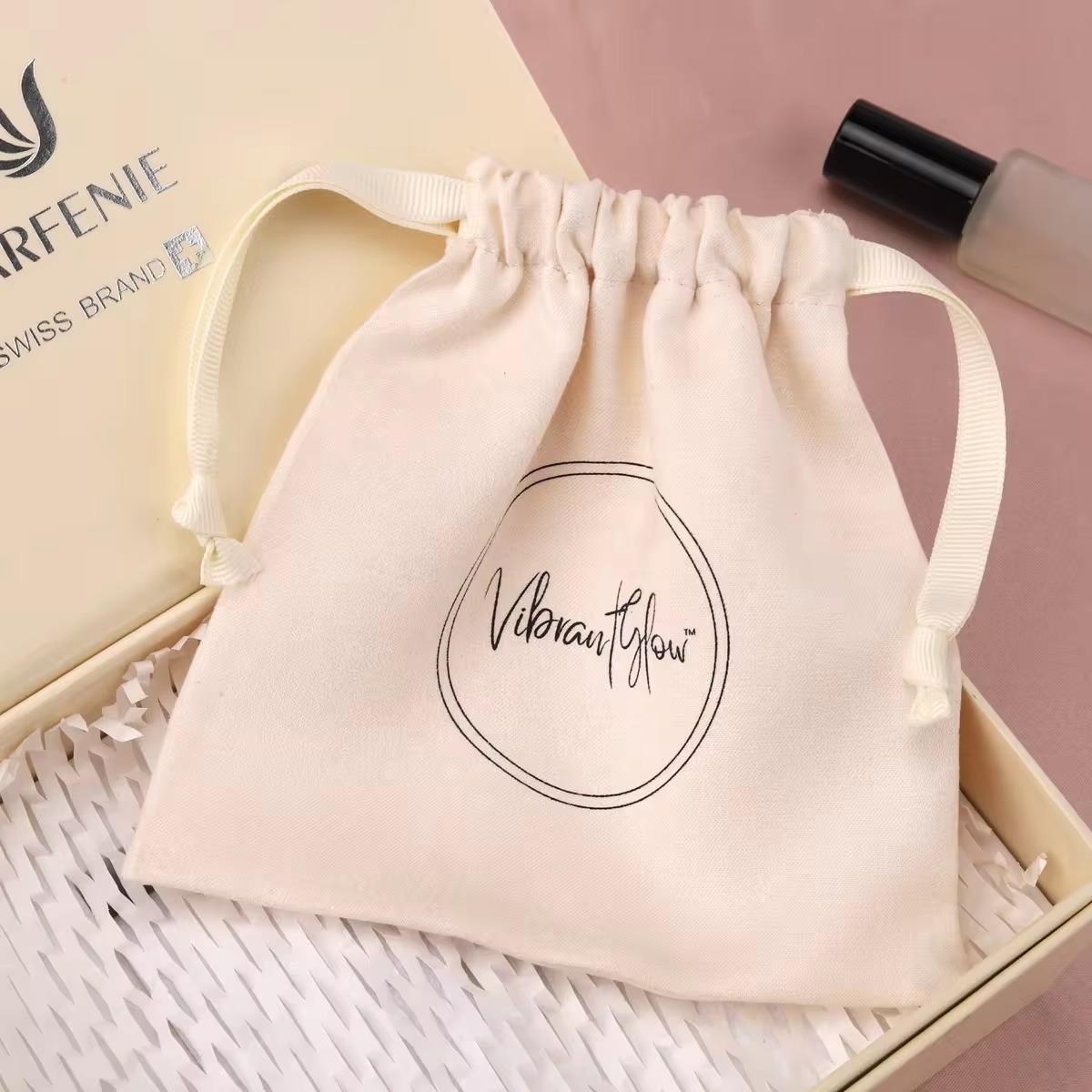 Sac à cordon en coton Beige de - Cotton Candy Cone avis et prix