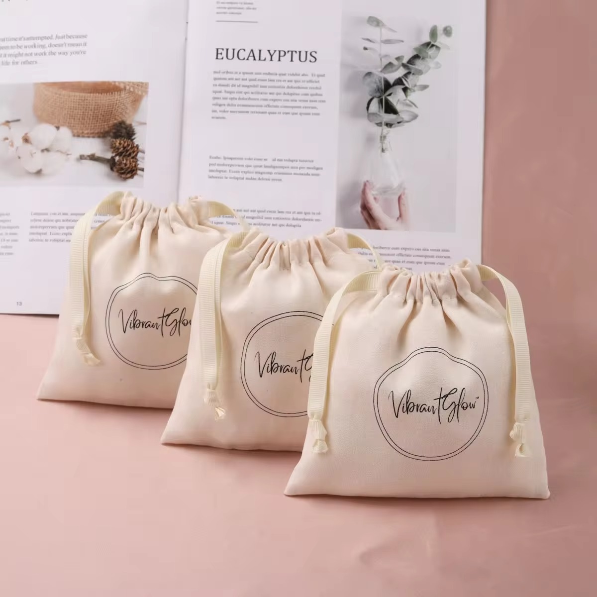 Sac à cordon en coton Beige de - Cotton Candy Cone avis et prix