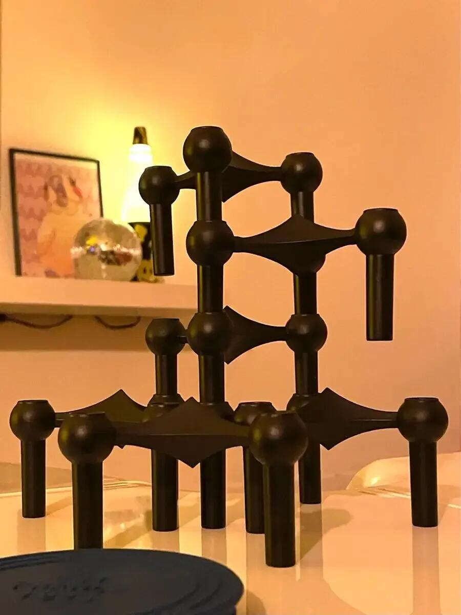 Candélabre en métal noir à str - Centerpiece Stick avis et prix