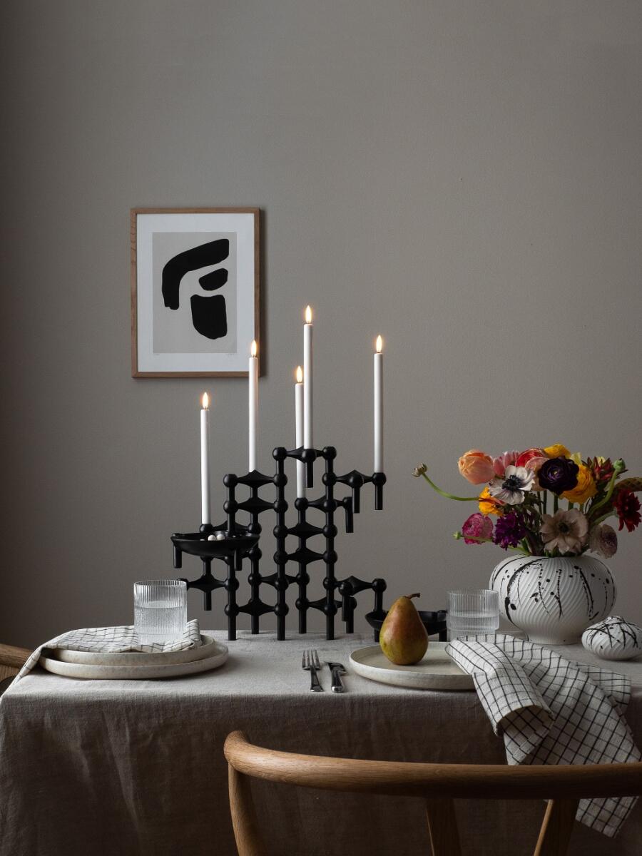 Candélabre en métal noir à str - Centerpiece Stick avis et prix