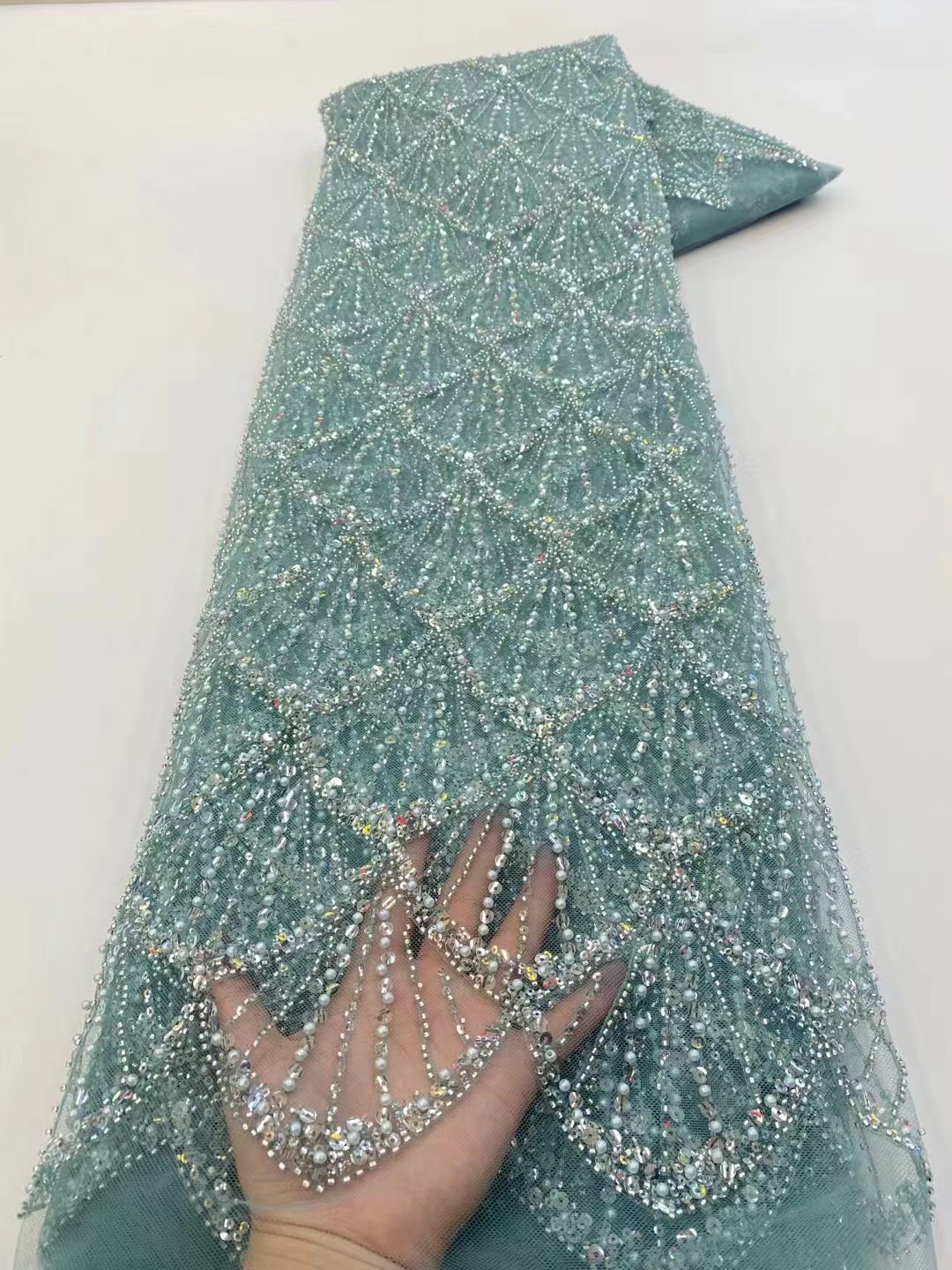 Tissu en dentelle de tulle afr - Glitter Tablecloth avis et prix