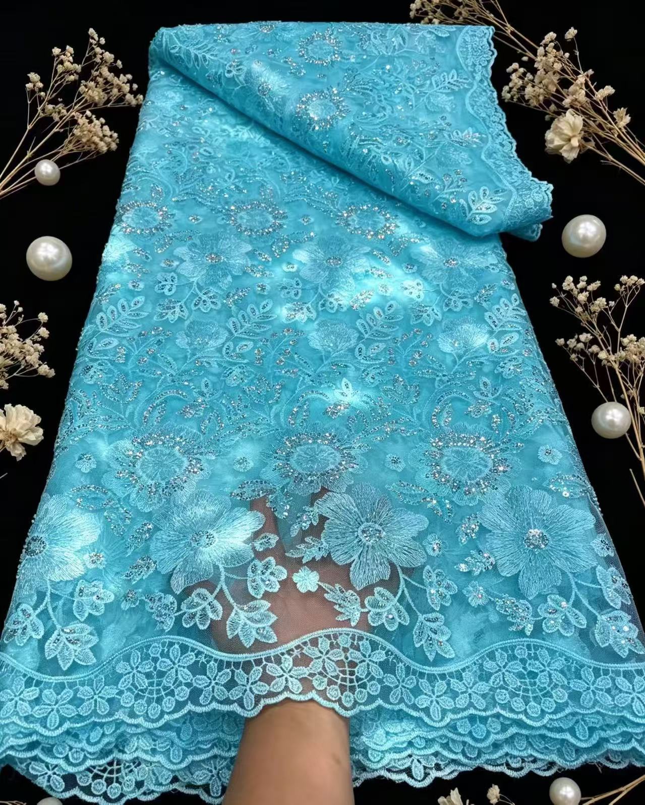 Tissu en dentelle de tulle fra - Glitter Tablecloth avis et prix