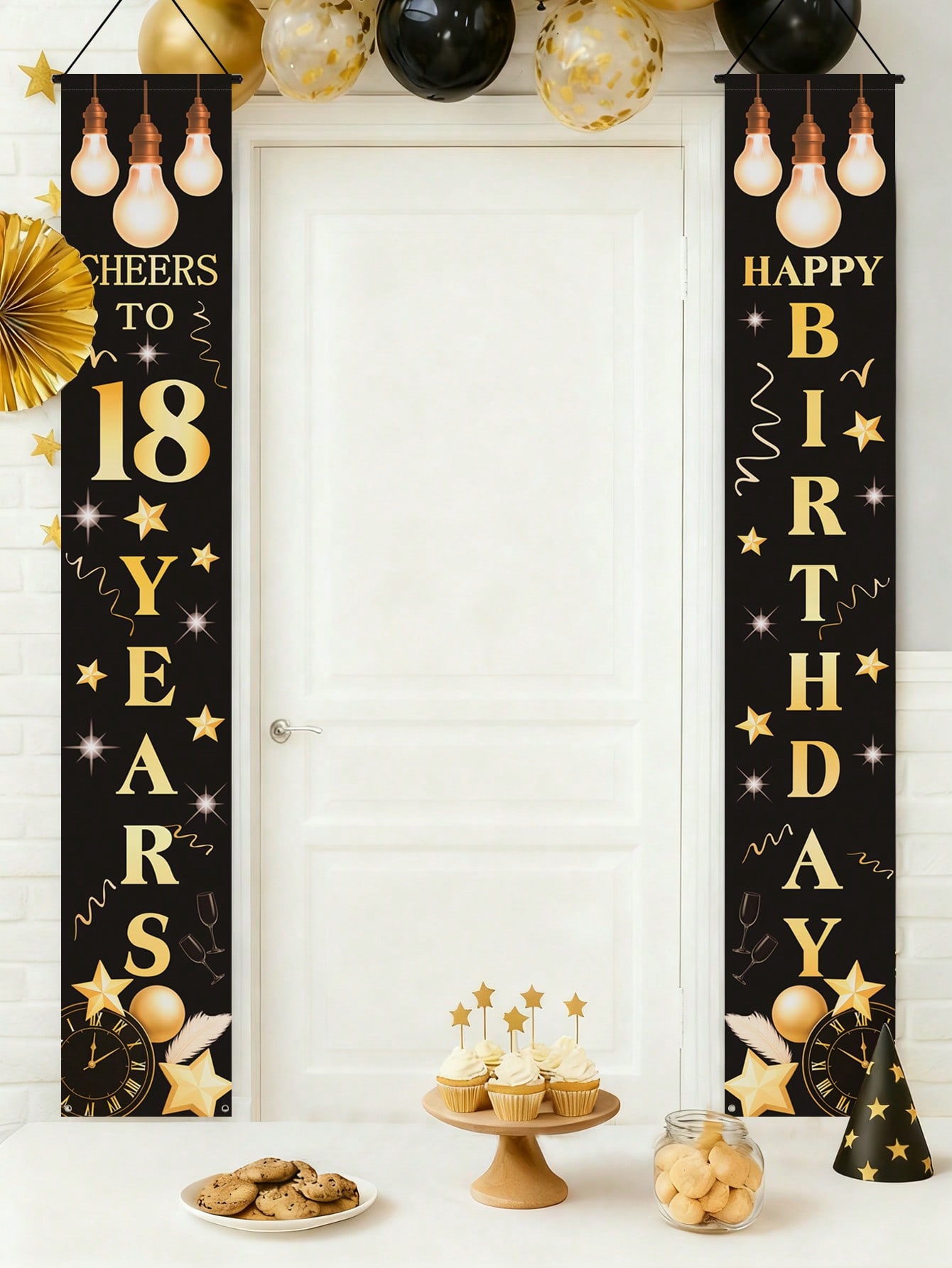 1 paire de bannières de célébr - Party Banner Gold avis et prix