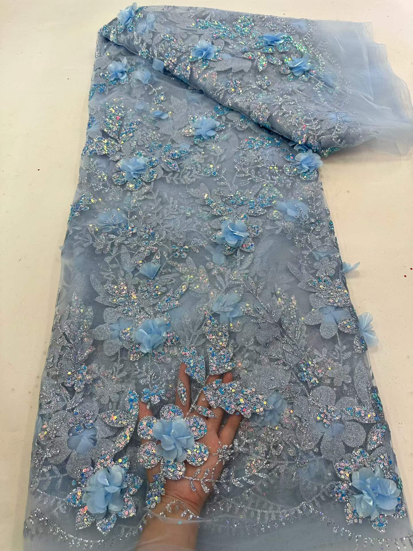 Tissu de dentelle africaine br - Glitter Tablecloth avis et prix