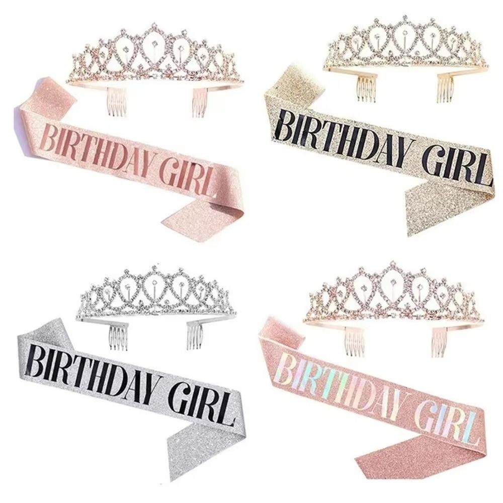 Lot de 2 couronnes d'anniversa - Birthday Sash Glitter avis et prix