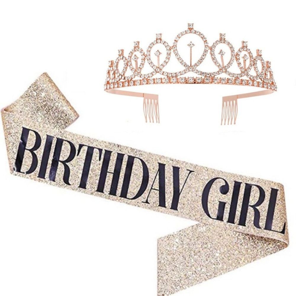 Lot de 2 couronnes d'anniversa - Birthday Sash Glitter avis et prix