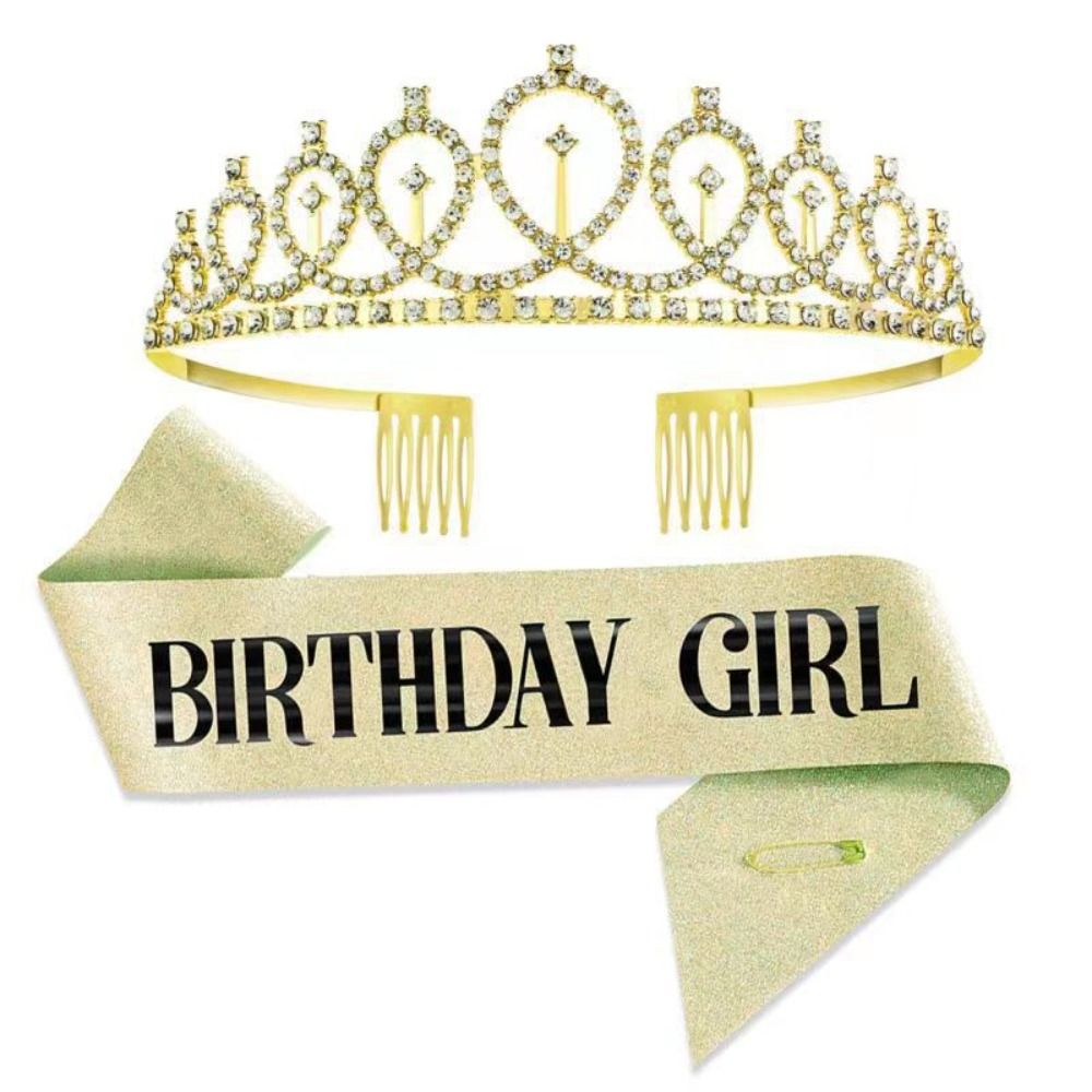 Lot de 2 couronnes d'anniversa - Birthday Sash Glitter avis et prix