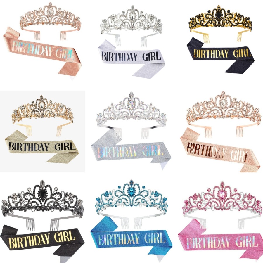 Ensemble de 2 couronnes en str - Birthday Sash Glitter avis et prix