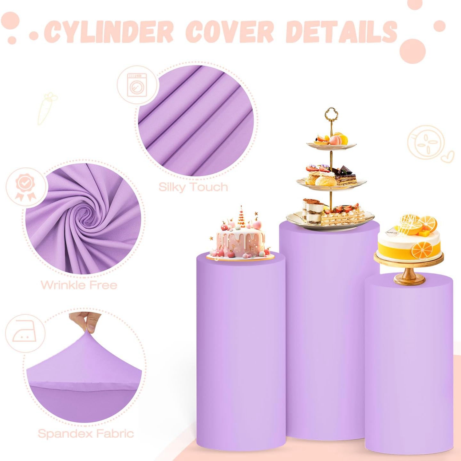 Housse de support cylindrique  - Dessert Table Backdrop avis et prix