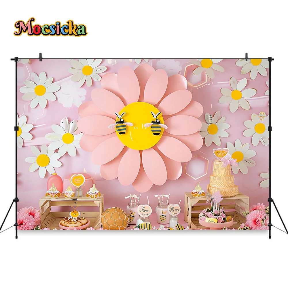 Mocsicka Sweet Daisy Girl Birt - Dessert Table Backdrop avis et prix