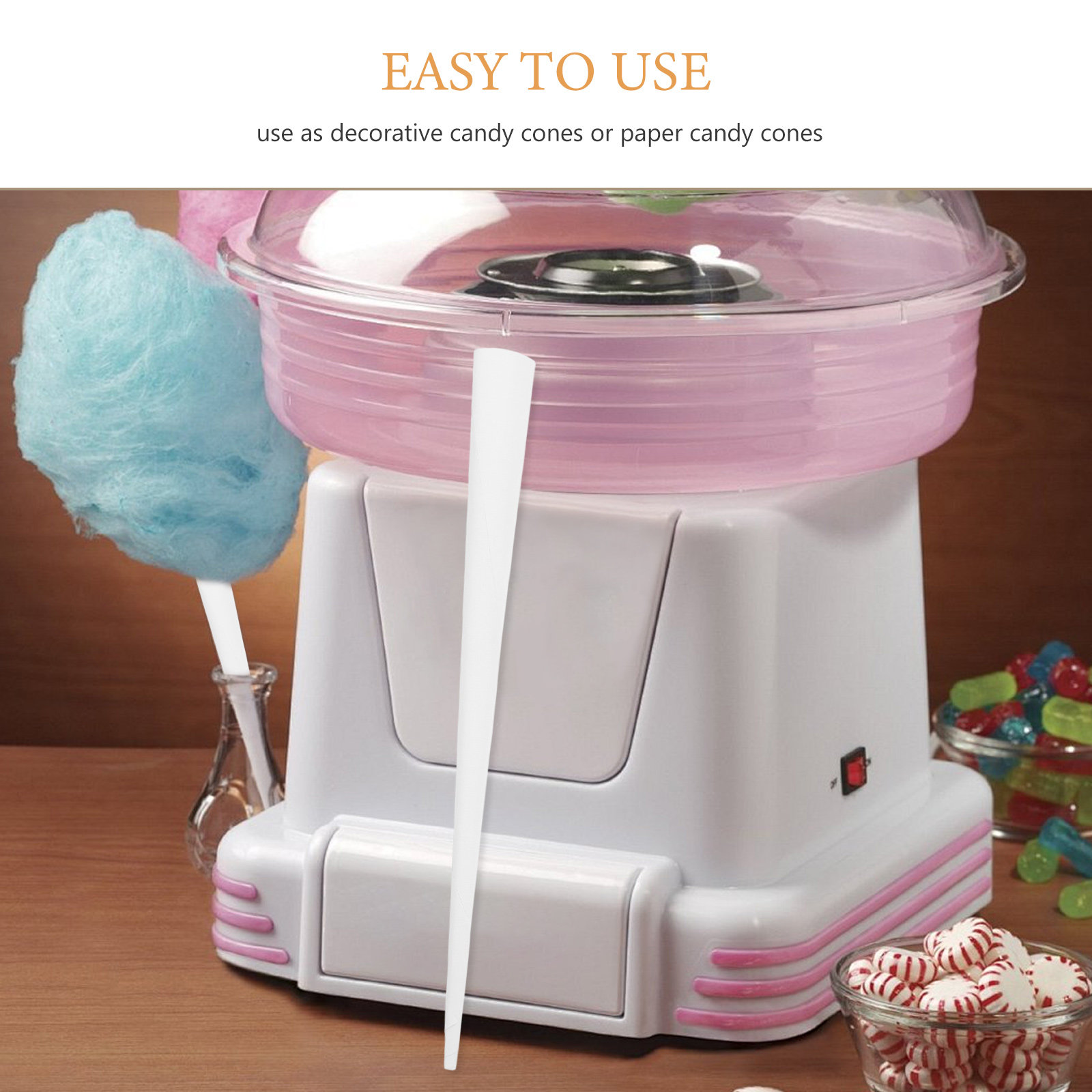 20 bâtonnets en papier pour ba - Cotton Candy Cone avis et prix
