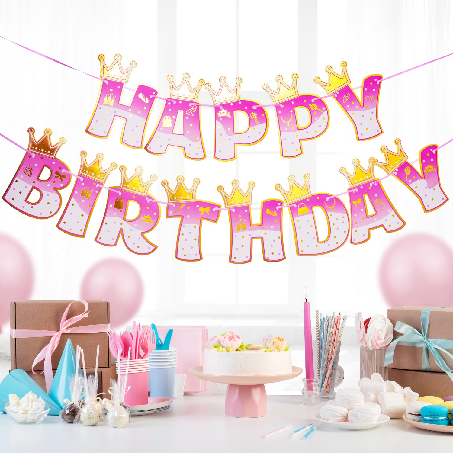 Bannière d'anniversaire à thèm - Party Banner Gold avis et prix