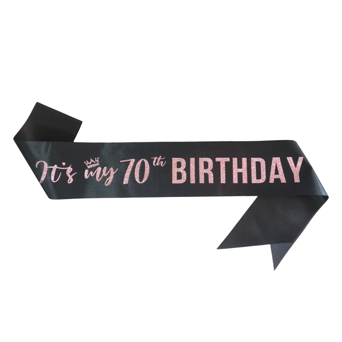 Écharpe en satin noire premium - Birthday Sash Glitter avis et prix