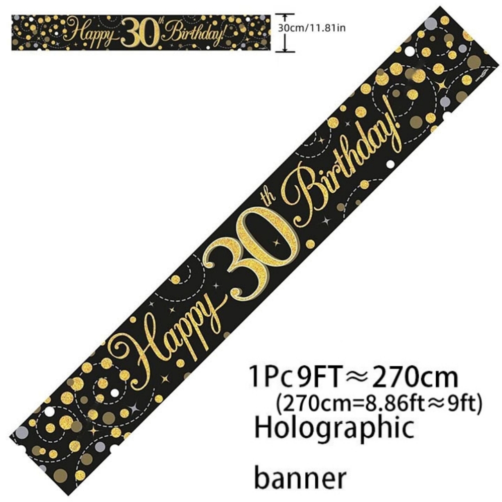 Bannière d'anniversaire hologr - Party Banner Gold avis et prix